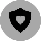 Shield heart icon